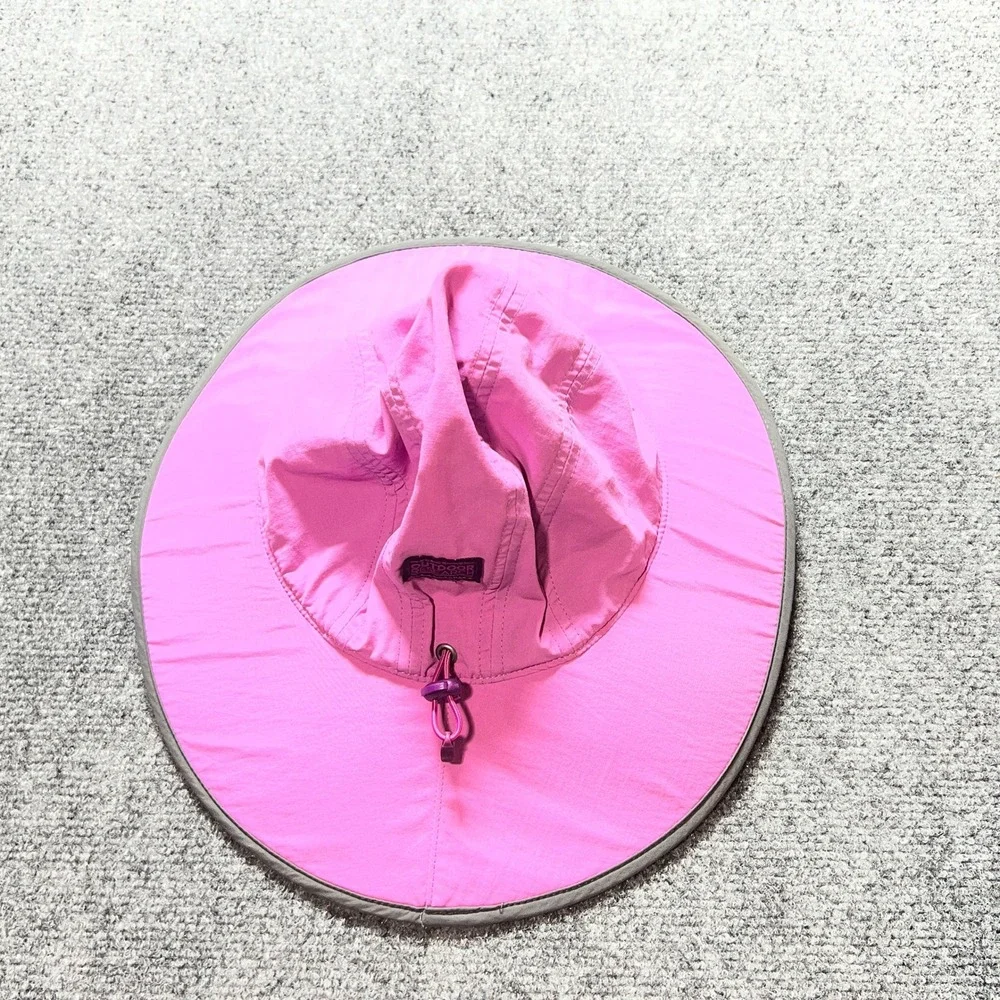 Outdoor Research Kids Sun Hat Pink Grey Reversible Wide Brim Nylon Size M 3-6Y